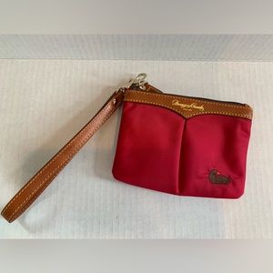 Dooney & Bourke Red Nylon Wristlet NWOT